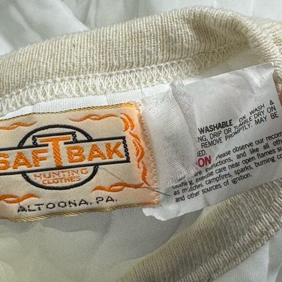 Vintage Saftbak Hunting Quilted Thermal Pullover Made in USA - Picture 4 of 6